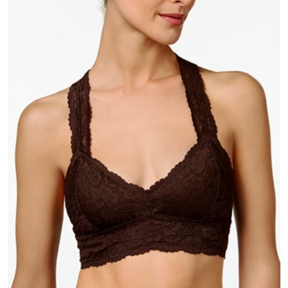 ↠NWOT↞ Free People Lace Bra Brown